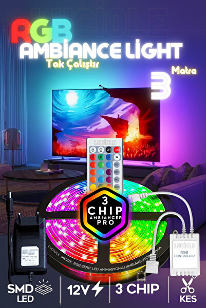 luciole Tv Arkası Çocuk Yatak Odası Mutfak Salon Animasyon Rgb Led Kumandalı ...