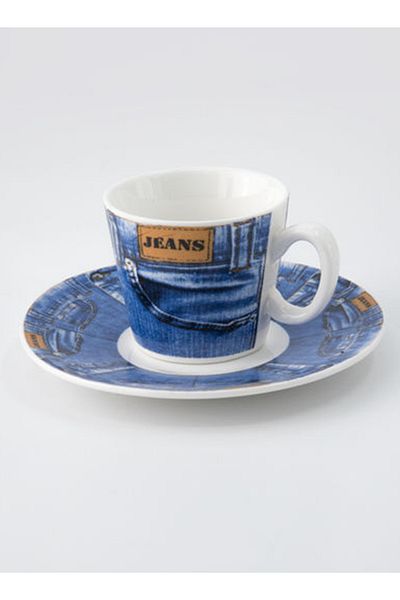 Dania 12-Piece Coffee Set Blue 31x19x7cm