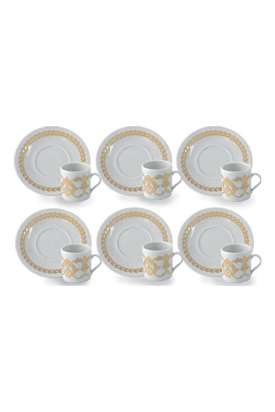 Dania طقم أكواب وصحون مكون من 6 أزواج متعدد الألوان 27×20 سم