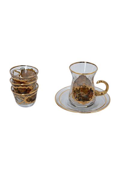 Dania 18-Piece Tea And Coffee Set Gold 6x5cm