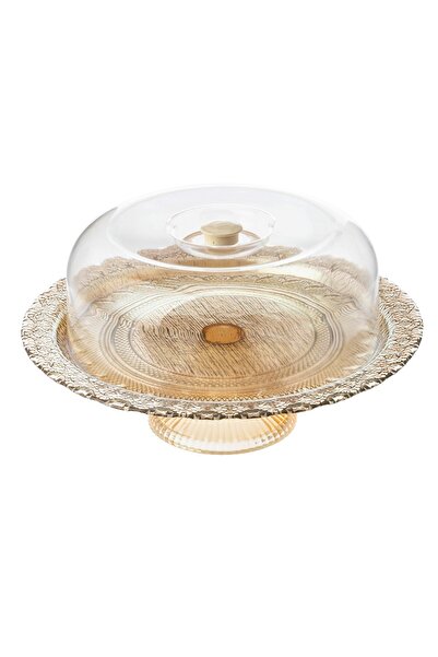 Dania Base glass cake plate with lid, size 30 cm height 10 cm
