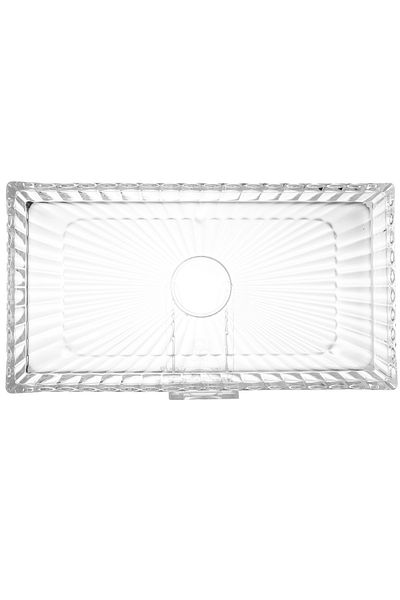 Dania A serving dish made of pure glass for pastries, sweets, and all servings and for all occasions