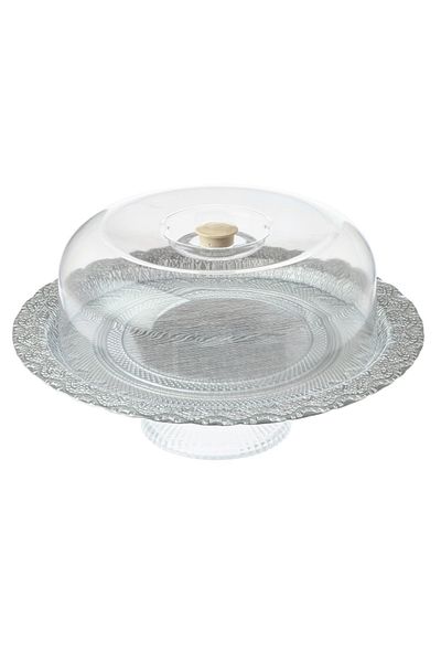 Dania Base glass cake plate with lid, size 30 cm height 10 cm