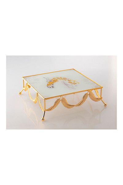 Dania Multi-Use Serving Plate Gold/White 31x31x10cm