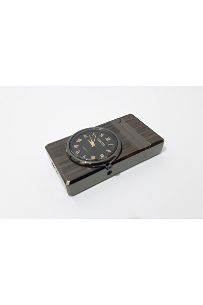 renkli çiçekler Metal Saatli Çakmak Cep Saati ve Çakmak 7x3.5x1 CM