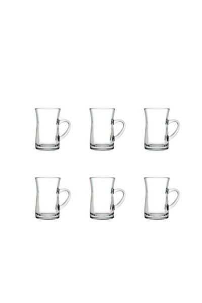 Pasabache A set of clear glass tea cups, made in Turkey, capacity 150 ml