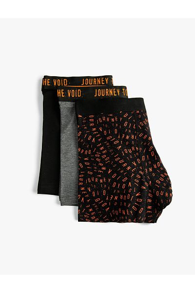 Koton 3-Piece Boxer Set Printed Cotton