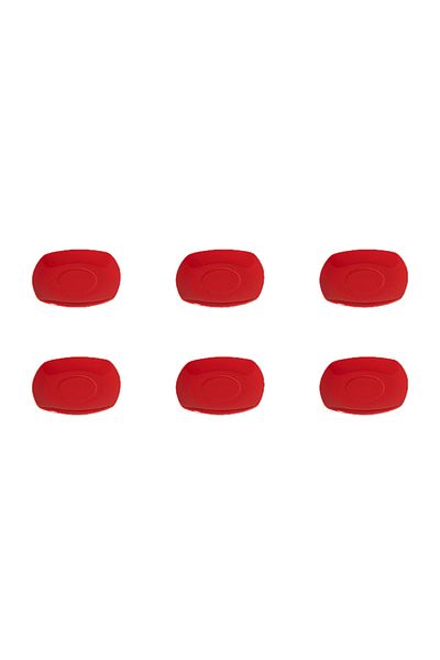Dania 6-Piece Porcelain Plate Set Red 15cm