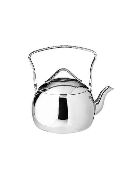 KORKMAZ Steel Tea Pot, 1 Liter Steel 18/10