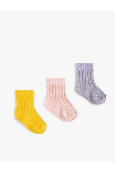Koton Set de 3 șosete multicolore din amestec de bumbac