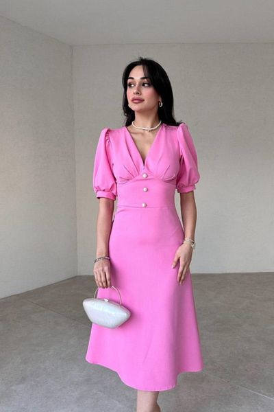 Linda Fashion Μίντι φόρεμα TM Linda Fashion Button-Μπροστινό