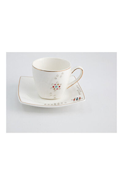 Dania طقم أكواب وصحون مكون من 6 أزواج متعدد الألوان 27×20 سم