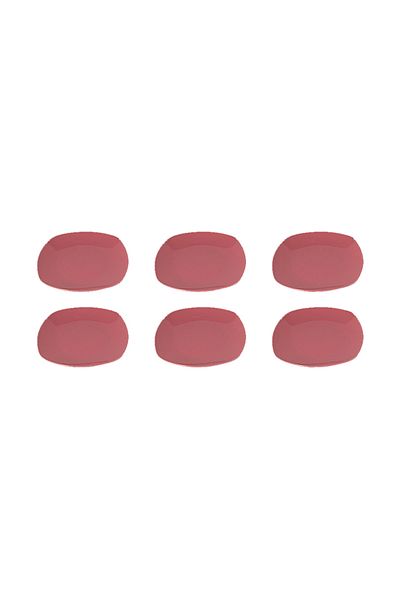 Dania 6-Piece Porcelain Plate Set Pink 26cm