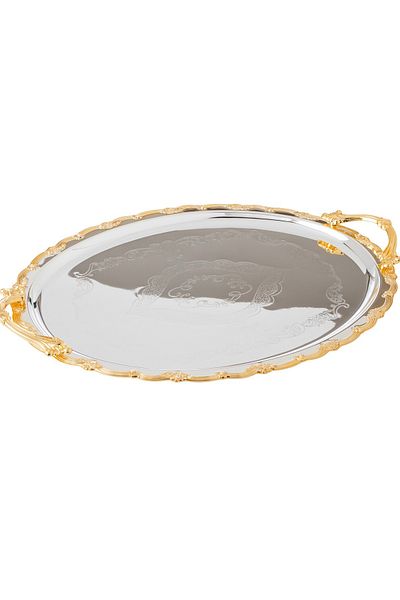 Dania A set of heavy metal trays in three different sizes with modern designs and engravings