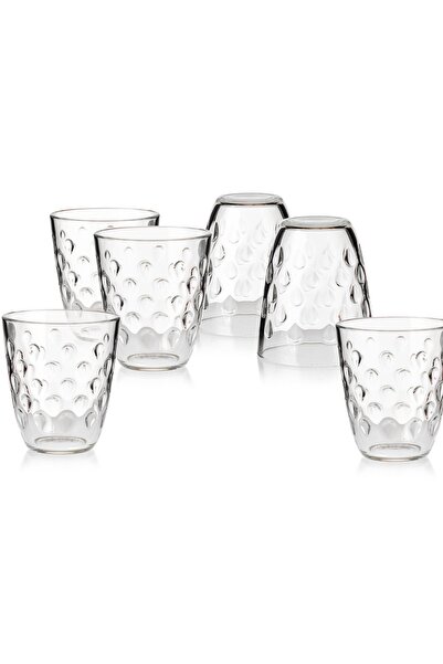 Dania 6 قطع من أكواب زجاجية متعددة الأغراض شفافة