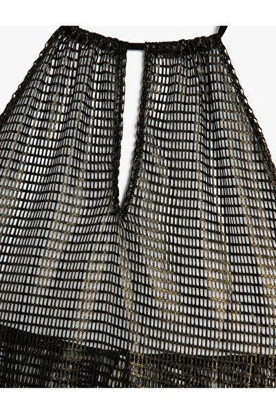 Koton Átlátszó strandruha, hosszú kötőfék nyakú ablak részletesen