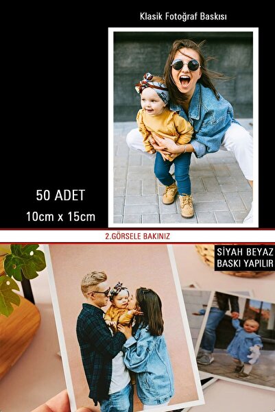 bymat 50 ADET 10X15 FOTO BASKI - KLASİK FOTOĞRAF BASKI - 10X15 BASKI