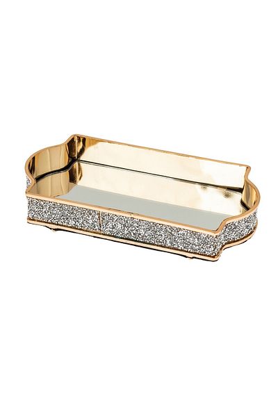 Dania Gold metal top with mirror floor, elegant design