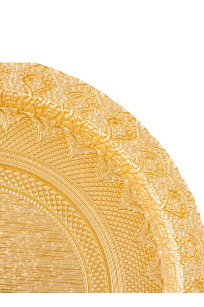 Byblos Glass Serving Dish For Sweets Chocolate And Fruits Multi-Use Size 32Cm Depth 3 Cm