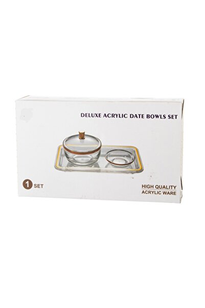 Dania Acrylic Dset Consisting of 3 Pieces 1 date + pit plate + tray