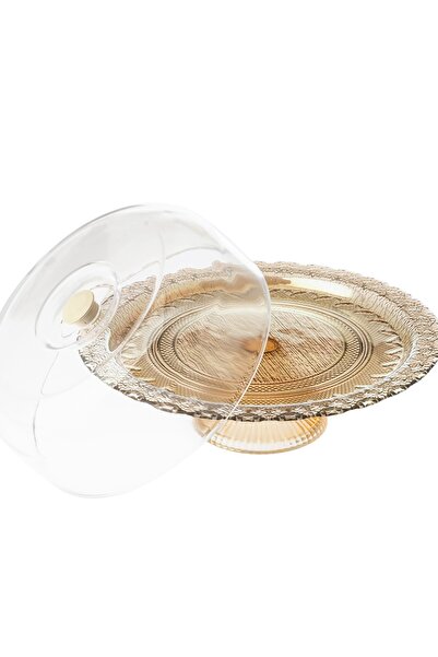 Dania Base glass cake plate with lid, size 30 cm height 10 cm
