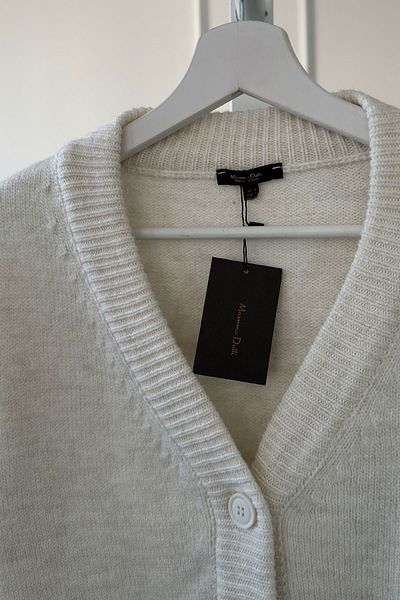 MAGARDE V-Neck Buttoned Original Cardigan - Ekru