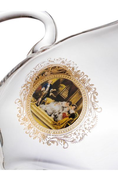 Dania Multi-use glass tumbler with medieval graphics