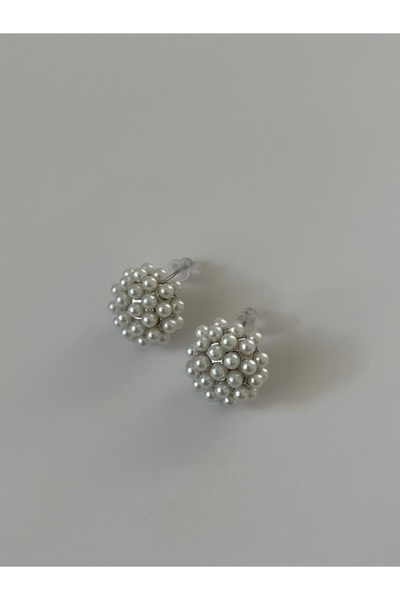 Lavian Accessories Gümüş Top Pearl Inci Küpe