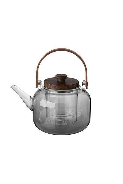 Dania Heat Resistant Glass Teapot with Beautiful Wooden Handle 1.2L