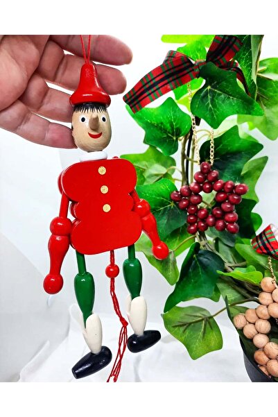 Yağmur YILBAŞI AĞACI SÜSÜ YENİ YIL AĞACI SÜSÜ PİNOKYO KURŞUN ASKER AHŞAP OYUN...