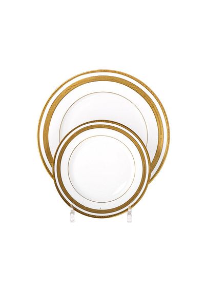 Dania Dinner set 26 pieces 6 people porcelain golden engraving