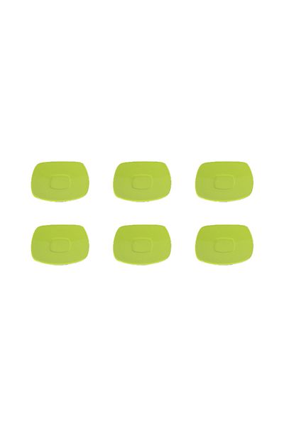 Dania 6-Piece Porcelain Plate Set Green 15cm