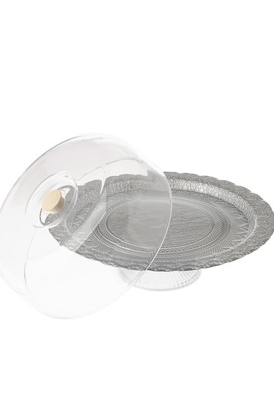 Dania Base glass cake plate with lid, size 30 cm height 10 cm