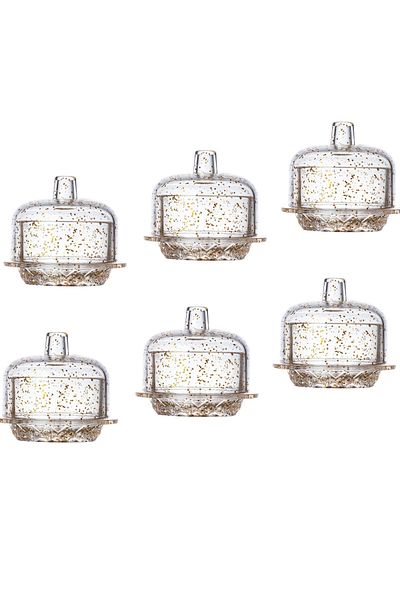 Dania A set of 6 transparent and multi-use acrylic fondant