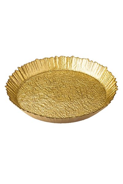 Byblos Glass Serving Dish For Sweets Chocolate And Fruits Multi-Use Size 35 Cm Depth 5 Cm