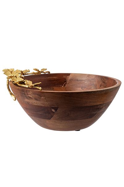 Dania Round Wooden Fruit Plate, Size 30 Cm
