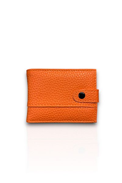 Roan Orange Wallet That She Loves! Vegan Leather Unisex Transparent Card Holder - Stylish Design, with Gift Package