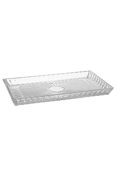 Dania A serving dish made of pure glass for pastries, sweets, and all servings and for all occasions