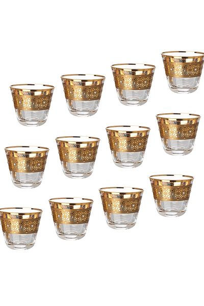 Dania A set of 12 Turkish-made Arabic coffee cups with elegant and unique designs