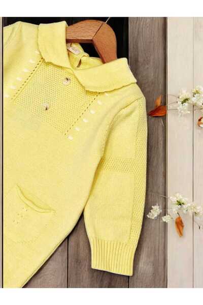 Zeni Unisex erkek kız bebek triko orme çoraplı tulum