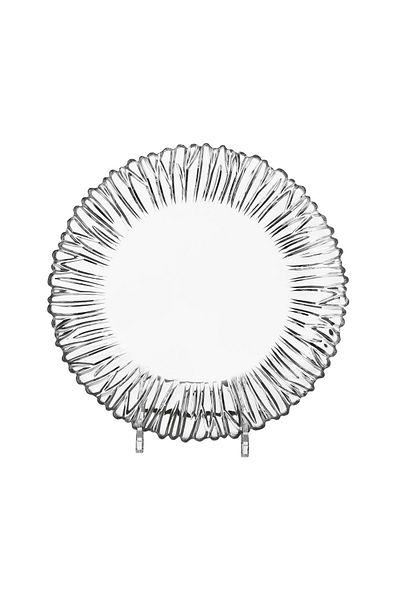 Pasabachi Turkish flat round glass plate 30 cm