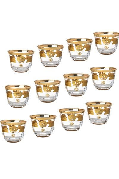 Dania A set of 12 Turkish-made Arabic coffee cups with elegant and unique designs