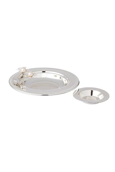 Dania Metal Date Plate, Size 18 Cm + Date Plate, 6 Cm + Flower Decorative Brooch With Magnet
