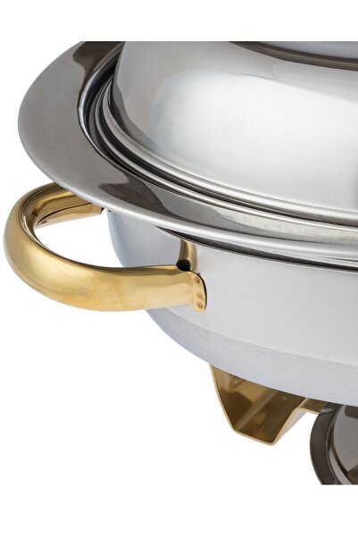 Dania Buffet plate and warmer for eating and keeping hot with a warming candle base