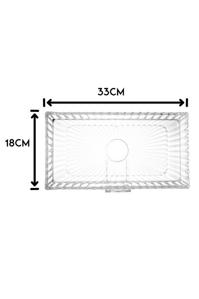 Dania A serving dish made of pure glass for pastries, sweets, and all servings and for all occasions