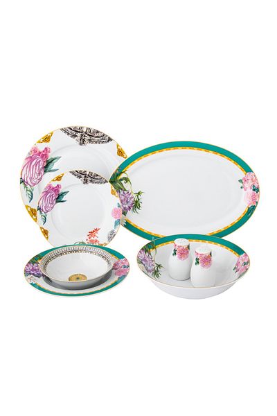 Dania Porcelain dining set, 28 pieces, floral print, suitable for 6 people