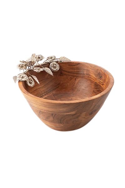 Dania Serving Bowl Brown/Silver 25x25x13cm