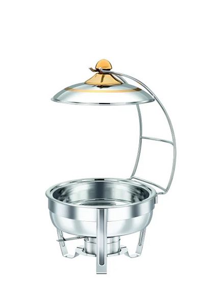 SAFA Food heater made of high-quality stainless steel, made in India, with golden decor