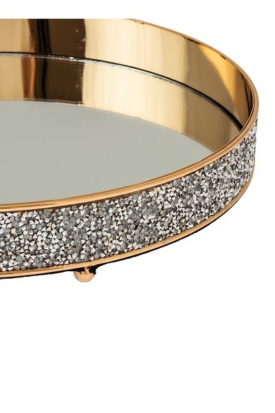Dania Gold metal top with mirror floor, elegant design