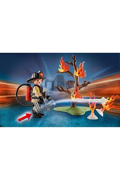 Playmobil - Set Portabil Pompier Si Catel